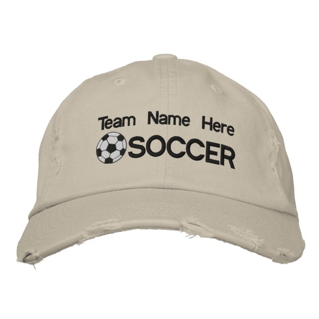 Personalized Soccer Embroidered Hat (Front)