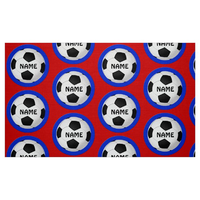 Personalized Soccer Fabric by the Yard YOUR NAME (Fat Quarter)