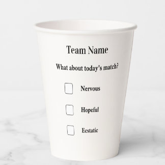 Personalized Soccer Fan Match Day Party Cup