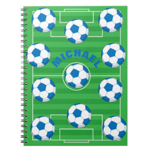 Personalized Soccer Field Notebook