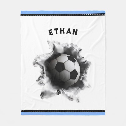 Personalized Soccer Fleece Blanket