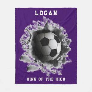 Personalized Soccer Fleece Blanket