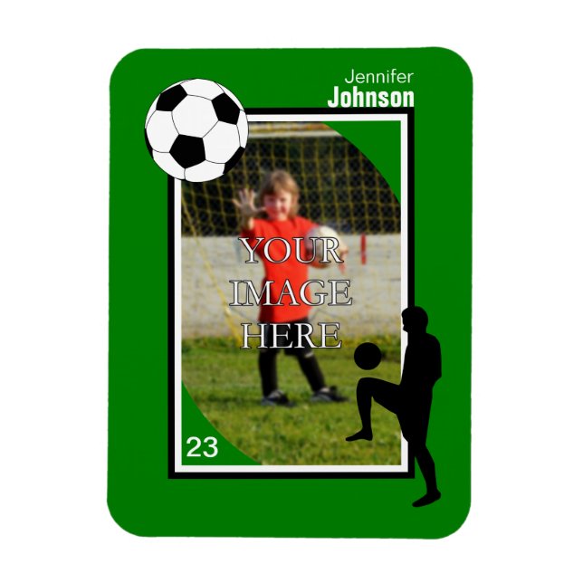 Personalized Soccer/Football Magnet (Vertical)