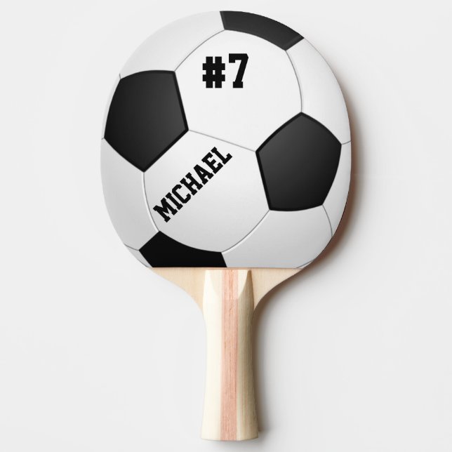 Personalized Soccer Football Ping Pong Paddle (Front)