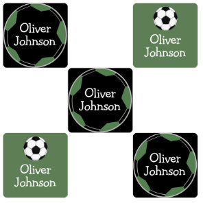 Personalized Soccer Football School Name  Kids' Labels