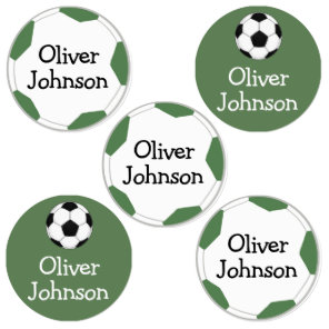 Personalized Soccer Football School Name  Kids' Labels