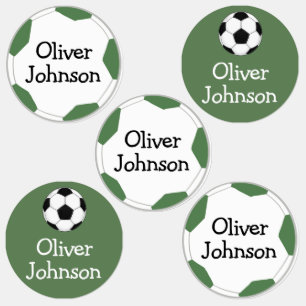 Personalized Soccer Football School Name Kids' Labels
