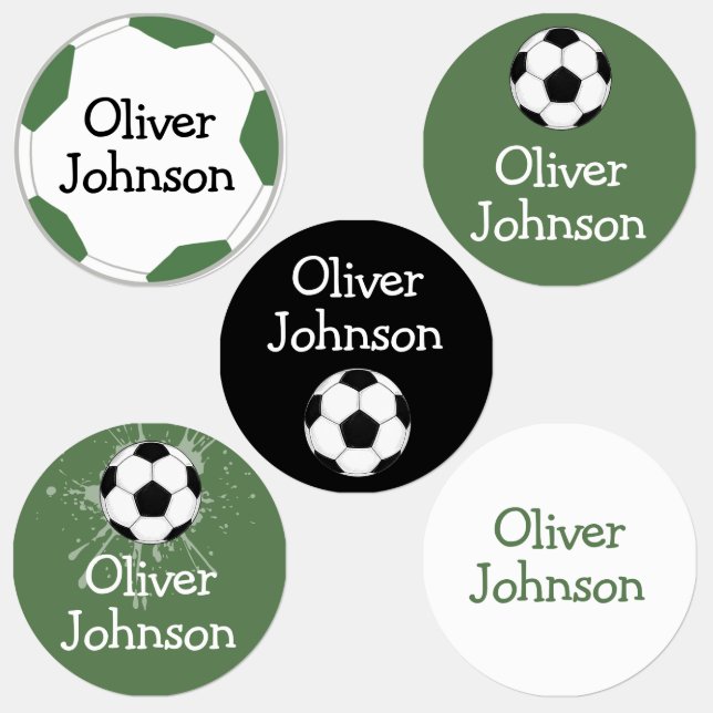 Personalized Soccer Football School Name  Kids' Labels (Group)