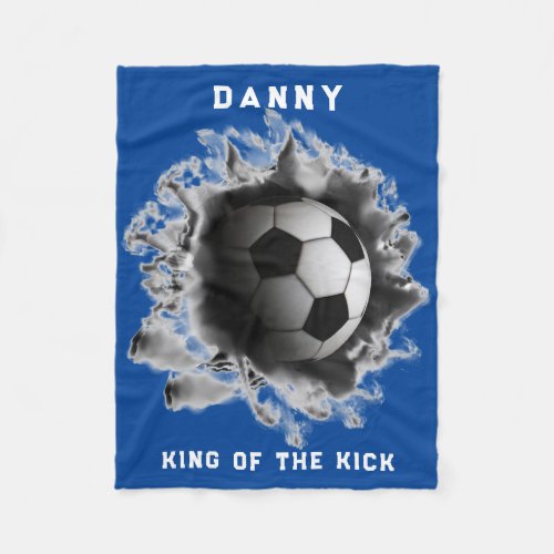 Personalized Soccer Gift Fleece Blanket