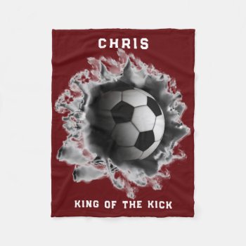 Personalized Soccer Gift Fleece Blanket by partygames at Zazzle