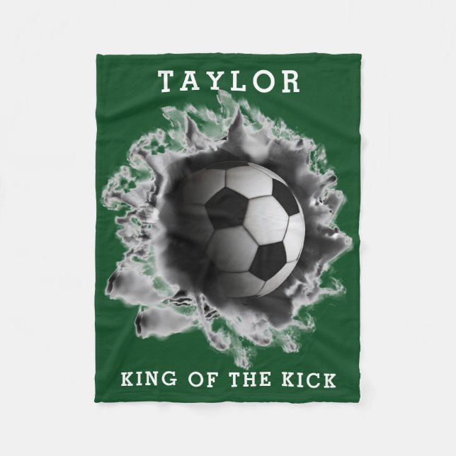Personalized Soccer Gift Fleece Blanket (Front)
