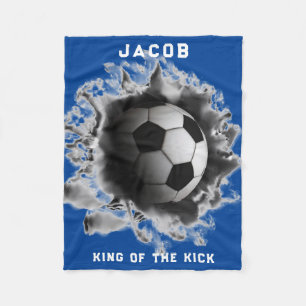 Personalized Soccer Gift Fleece Blanket