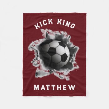Personalized Soccer Gift Fleece Blanket by partygames at Zazzle