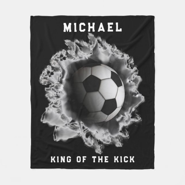 Personalized Soccer Gift Fleece Blanket (Front)