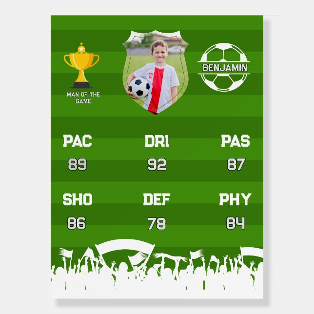 Personalized Soccer Gift For Kids, Custom Fut Card Foam Board (Front)