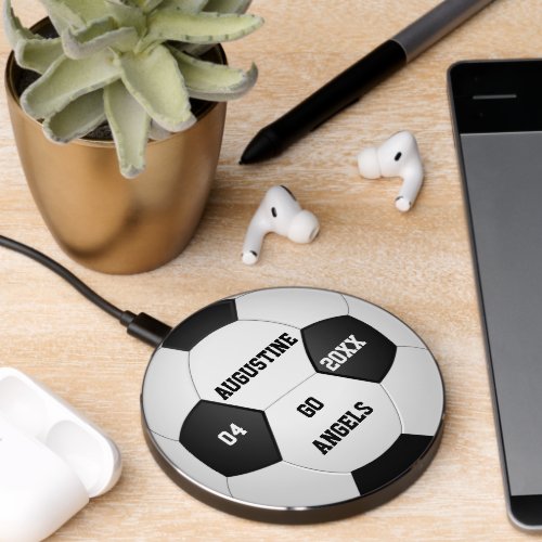 Personalized Soccer Gifts for Boys  Girls  Wireless Charger