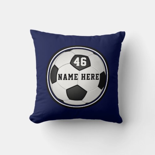 Personalized Soccer Gifts for Boys in Any COLORS Throw Pillow