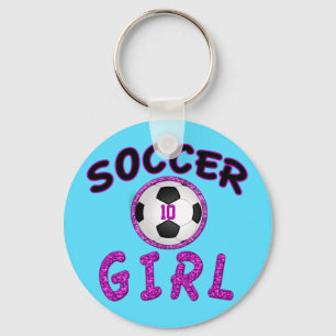 Personalized Soccer Gifts for Girls Team or Player Keychain