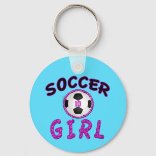 Personalized Soccer Gifts for Girls Team or Player Keychain