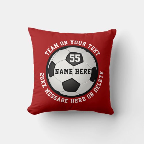 Personalized Soccer Gifts for High School Seniors Throw Pillow
