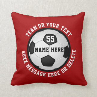 Personalized Soccer Gifts for High School Seniors Throw Pillow