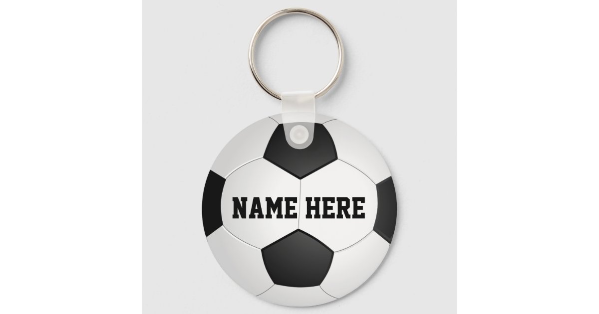 Customizable Metal Football Soccer Keychains With Heart Transfer