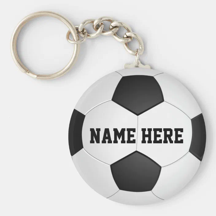 PERSONALIZED SOCCER  KEYCHAIN Images on both sides 