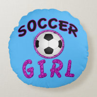 Personalized Soccer Girl Pillow with NAME on Back