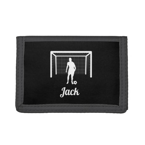 Personalized Soccer Goalie Goalkeeper Football Men Trifold Wallet