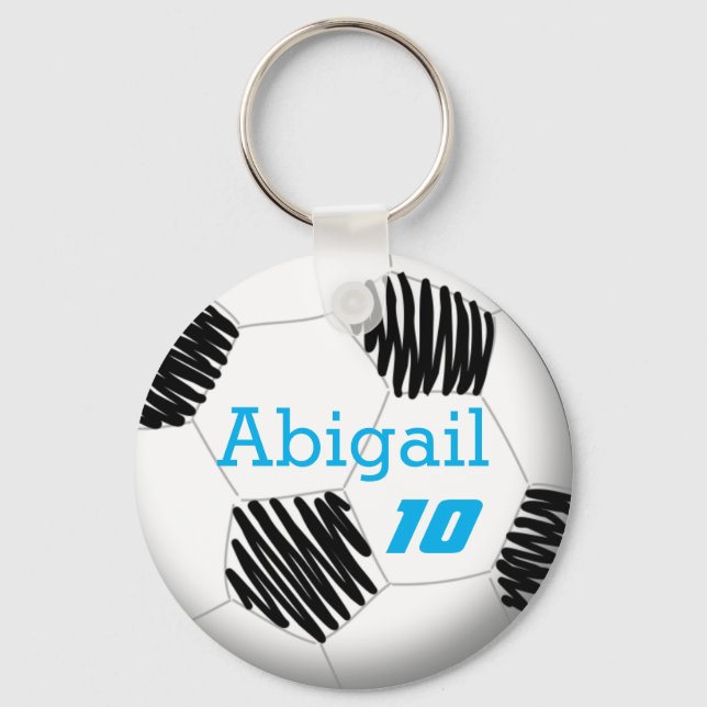 Personalized soccer key chain (Front)