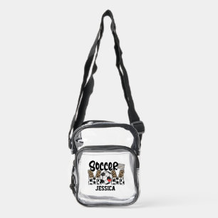 Personalized Soccer Mom Clear Crossbody Bag