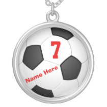 Personalized Soccer Necklaces with Number and Name