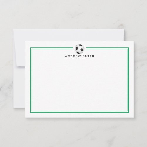 Personalized Soccer Note Card for Boys