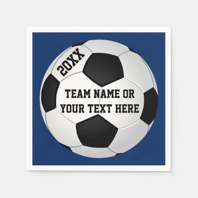 Personalized Soccer Paper Napkins (Front)