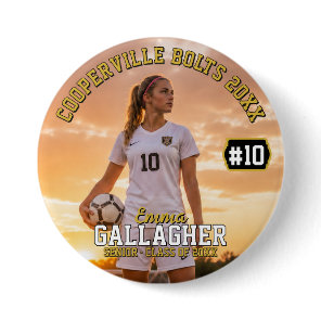 Personalized Soccer Photo Button
