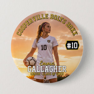 Personalized Soccer Photo Button