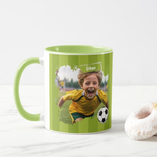 Personalized Soccer Photo _ Custom Name  image Mug
