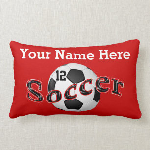 Personalized Soccer Pillows YOUR NAME and NUMBER