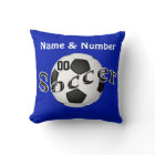 Personalized Soccer Pillows Your NAME and NUMBER | Zazzle