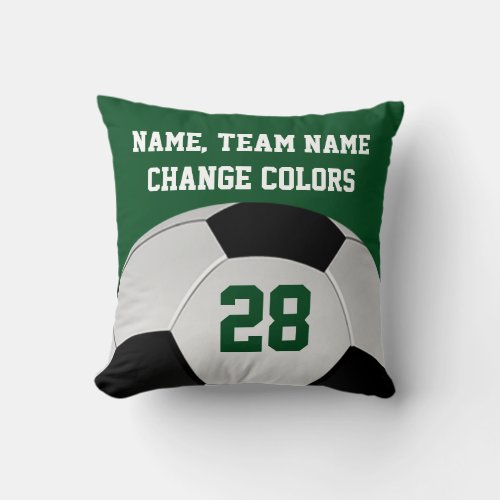 Personalized Soccer Pillows Your Name Team COLORS