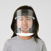 Personalized Soccer Player Kid Kicking Ball Face Shield (Insitu)