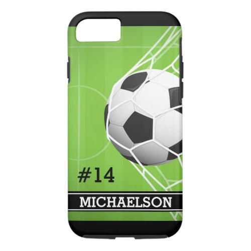 Personalized Soccer Player Name and Number iPhone 87 Case