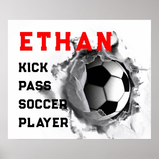 Personalized Soccer Player Poster (Front)