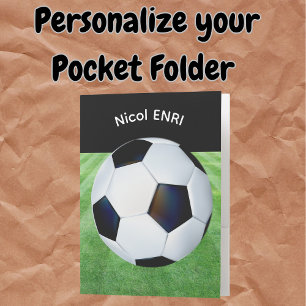 Personalized Soccer Pocket Folder for Kids