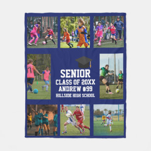 Personalized Soccer Senior Class Of Graduation Fleece Blanket