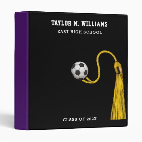 Personalized Soccer Senior Scrapbook 3 Ring Binder