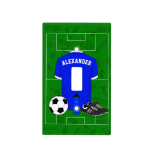 Personalized soccer shirt light switch cover