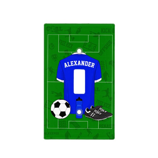 Personalized soccer shirt light switch cover (Front)