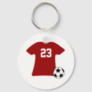 Personalized Soccer Shirt With Ball Keychain at Zazzle