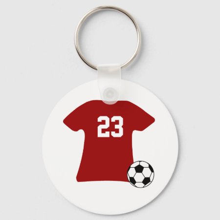 Personalized Soccer Shirt With Ball Keychain